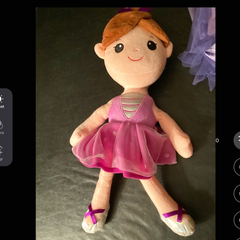Big 16” Plush Ballerina Rag Doll